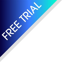 Corner Free Trial Ribbon Banner Vector, Illustration