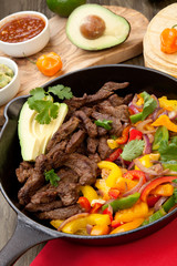 Beef Fajitas In Cast Iron Skillet