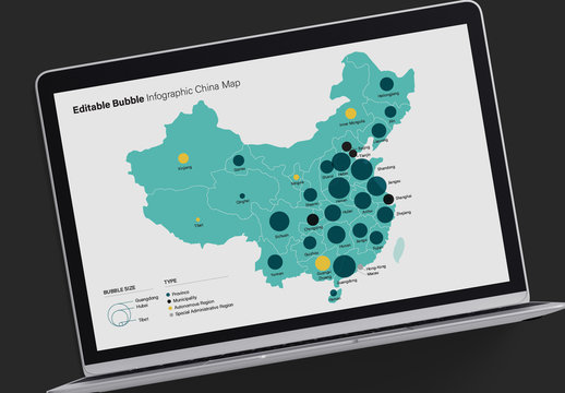 China Map Infographic Layout