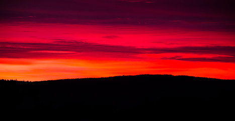 beautiful dramatic sunset view