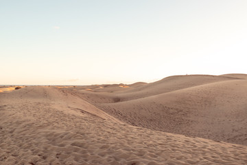 Fototapeta na wymiar Dünen aus Sand in der Wüste