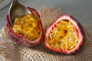 passion fruit. Tasty and healthy tropical fruit
