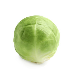 Fototapeta premium Fresh tasty Brussels sprout on white background