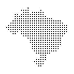 Fototapeta na wymiar Brazil pixel map. Vector illustration.