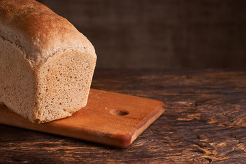 Fresh homemade bread. Crisp. Bread at leaven. Unleavened bread. dietary bread