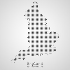 England pixel map. Vector illustration.