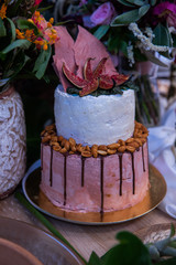 Wedding decoration on the table during the event before the wedding where the bride and groom flowers will be handmade food cakes cupcake decoration bowls and everything for the wedding day