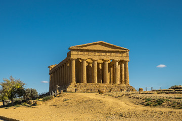 Greek Temple in Valley of the ancient Temples in Agrigento, Sicily