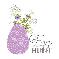 egg hunt label isolated icon