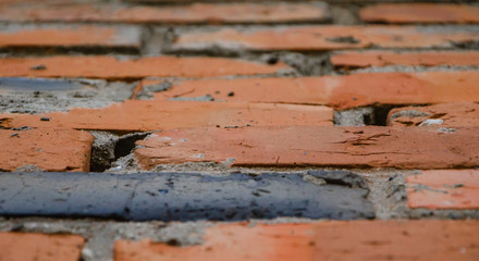 old red brick wall background