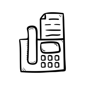 recommend clip art: Beautiful hand drawn fashion fax icon. Hand drawn black sketch. Sign / symbol / doodle. Isolated on white background. Flat design. Vector illustration