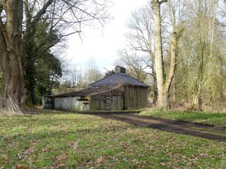 The Pump House, Chorleywood House Estate, Hertfordshire. Built over a channel from the River Chess in 1826.