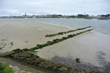 World war II pipes on the beach