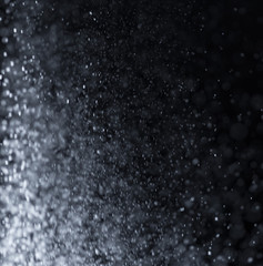 flour on black background