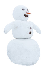 snow man on white background