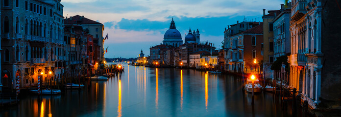 Grand Canal and Basilica Santa Maria della Salute, Venice, Italy