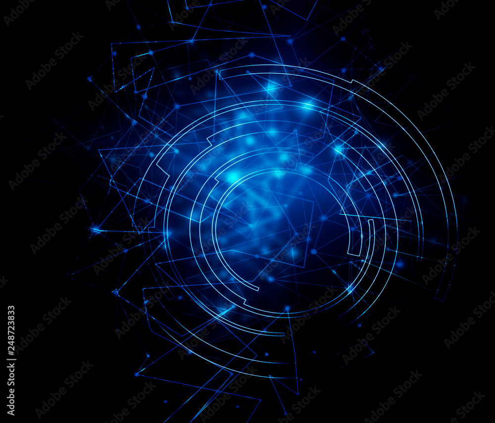Poster technological background, internet concept of global business. internet connection, abstract of scie