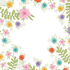 Fototapeta na wymiar flowers pattern isolated icon