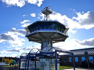 Radar station in the harbor entrance in Travemünde, Lubeck, Schleswig-Holstein Germany