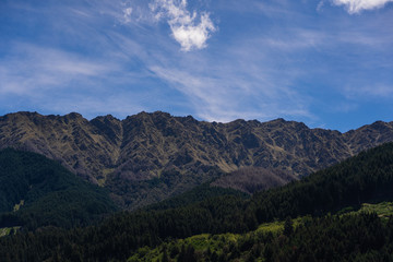 sunset over New Zealand's alps, burkes pass in New Zealand during sunset, beautiful nature during an amazing sunset in New Zealand,