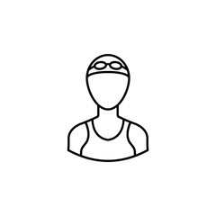 avatar swimmer outline icon. Signs and symbols can be used for web logo mobile app UI UX
