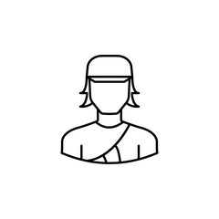 avatar archer outline icon. Signs and symbols can be used for web logo mobile app UI UX