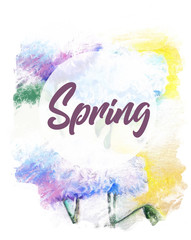   Beautiful flowers watercolor illustration