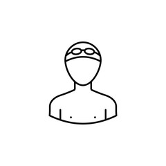 avatar swimmer outline icon. Signs and symbols can be used for web logo mobile app UI UX