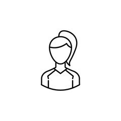 avatar volleyball player outline icon. Signs and symbols can be used for web logo mobile app UI UX