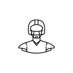 avatar American football outline icon. Signs and symbols can be used for web logo mobile app UI UX