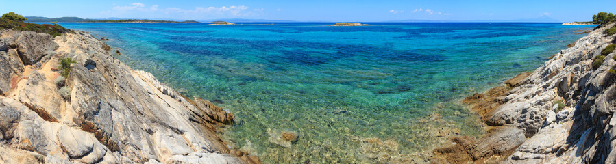 Naklejka na ściany i meble Aegean sea coast (Chalkidiki, Greece).