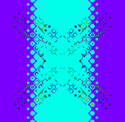 Turquoise and blue abstract multicolored wallpaper pattern.