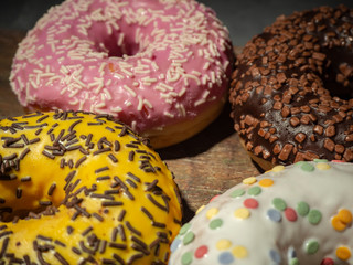 American donuts, donuts, dessert, chocolate donut