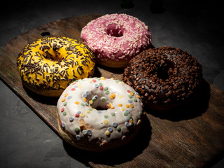 American donuts, donuts, dessert, chocolate donut