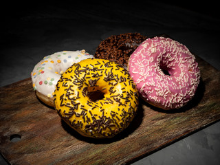American donuts, donuts, dessert, chocolate donut