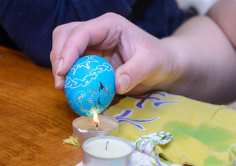 Beeswax or paraffin should be placed in a special device, heated over a candle-tablet. The wax will...