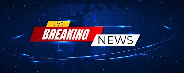Breaking news background with graphic map