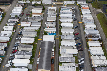 Aerial image of a mobile home park