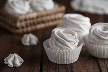 The process of making marshmallow.