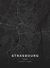 Map of Strasbourg, France