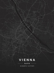 Map of Vienna, Austria