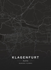 Map of Klagenfurt, Austria