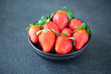 Bowl of fresh strawberries