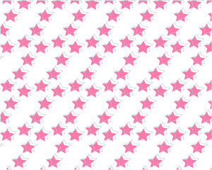 Abstract background with pink symmetric stars and white
