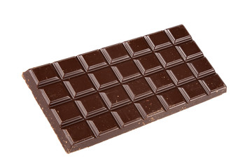 bar chocolate food of cocoa in white background
