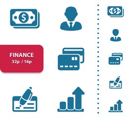 Finance Icons (4x magnification for preview).