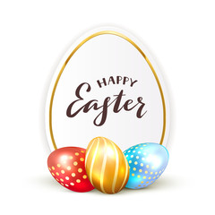 Card and Painted Easter Eggs