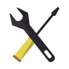 tools wrench and screwdriver symbol