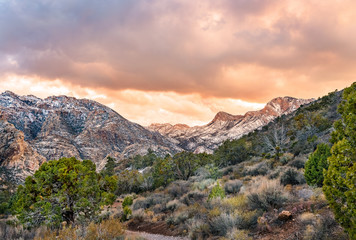 Sunset at Red Rock Canyon National Conservation Area