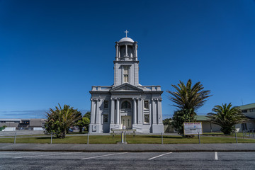Fototapeta na wymiar st. Marys Catholic Church in hotikita New Zealand, Hotikita jade city in New Zealand